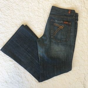 7 For All Mankind Dark Blue Flare Jeans